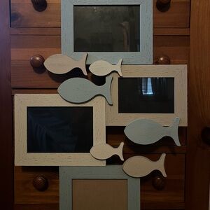 Coastal Fish-Themed Multi-Photo Frame